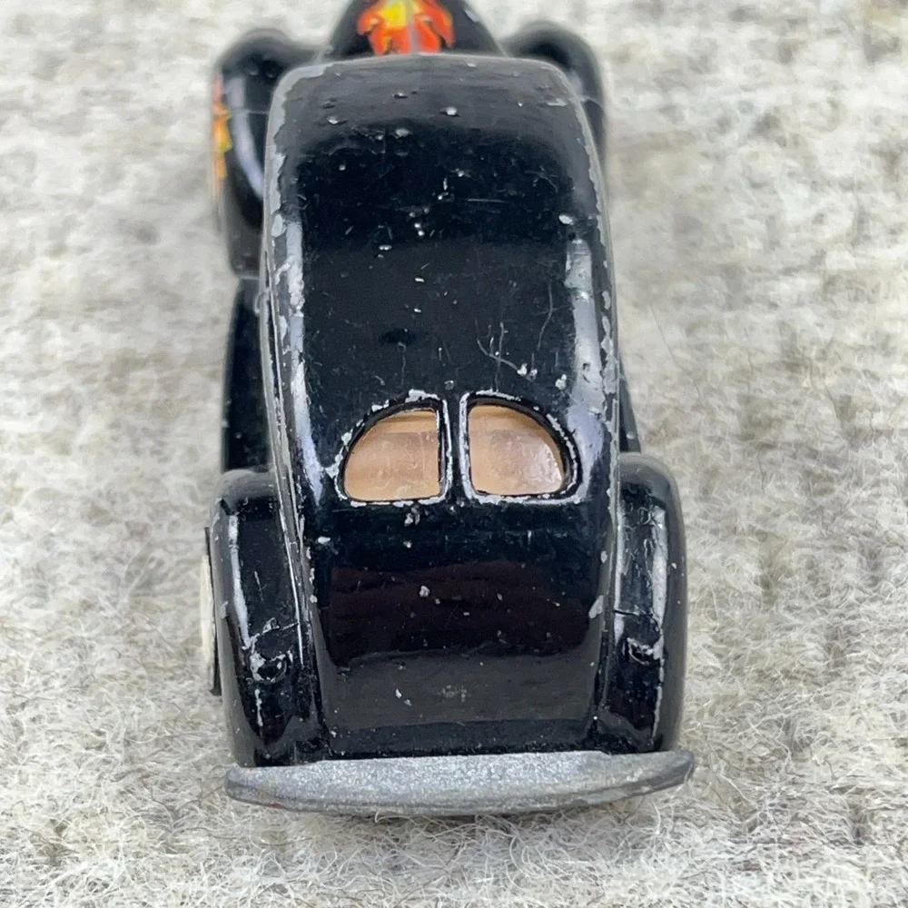 Vintage Hot Wheels 1982 Real Riders 40 Ford‎ 2-Door Malaysia Black Fire Flame